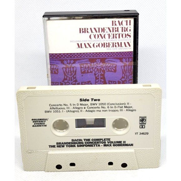 Bach Brandenburg Concertos Max Goberman Dolby System Cassette Tape - Picture 6 of 8